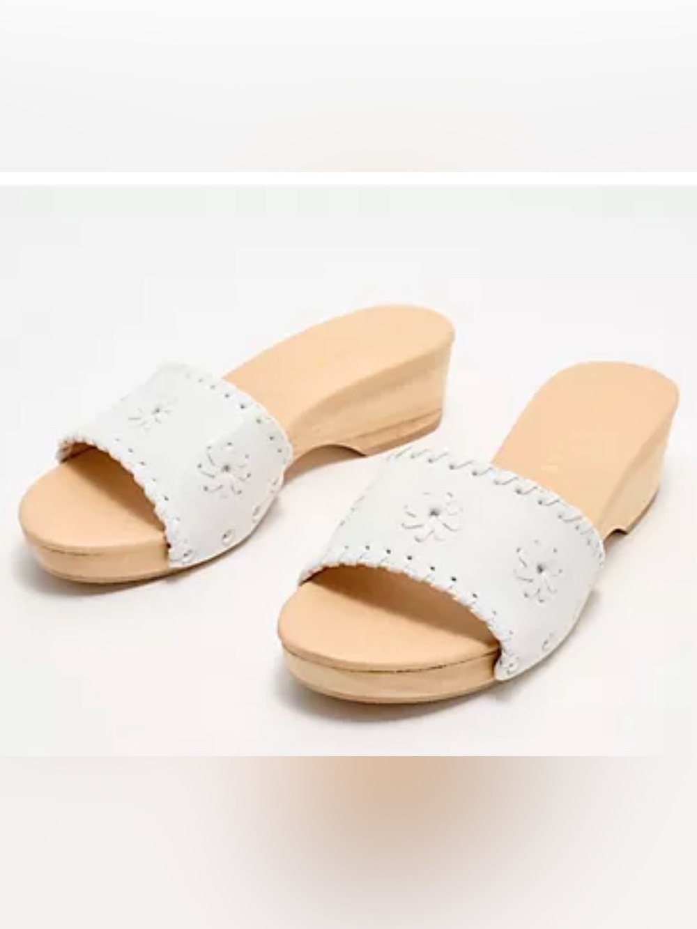 Jack Rogers Leather Breakers Sandals White 7.5M